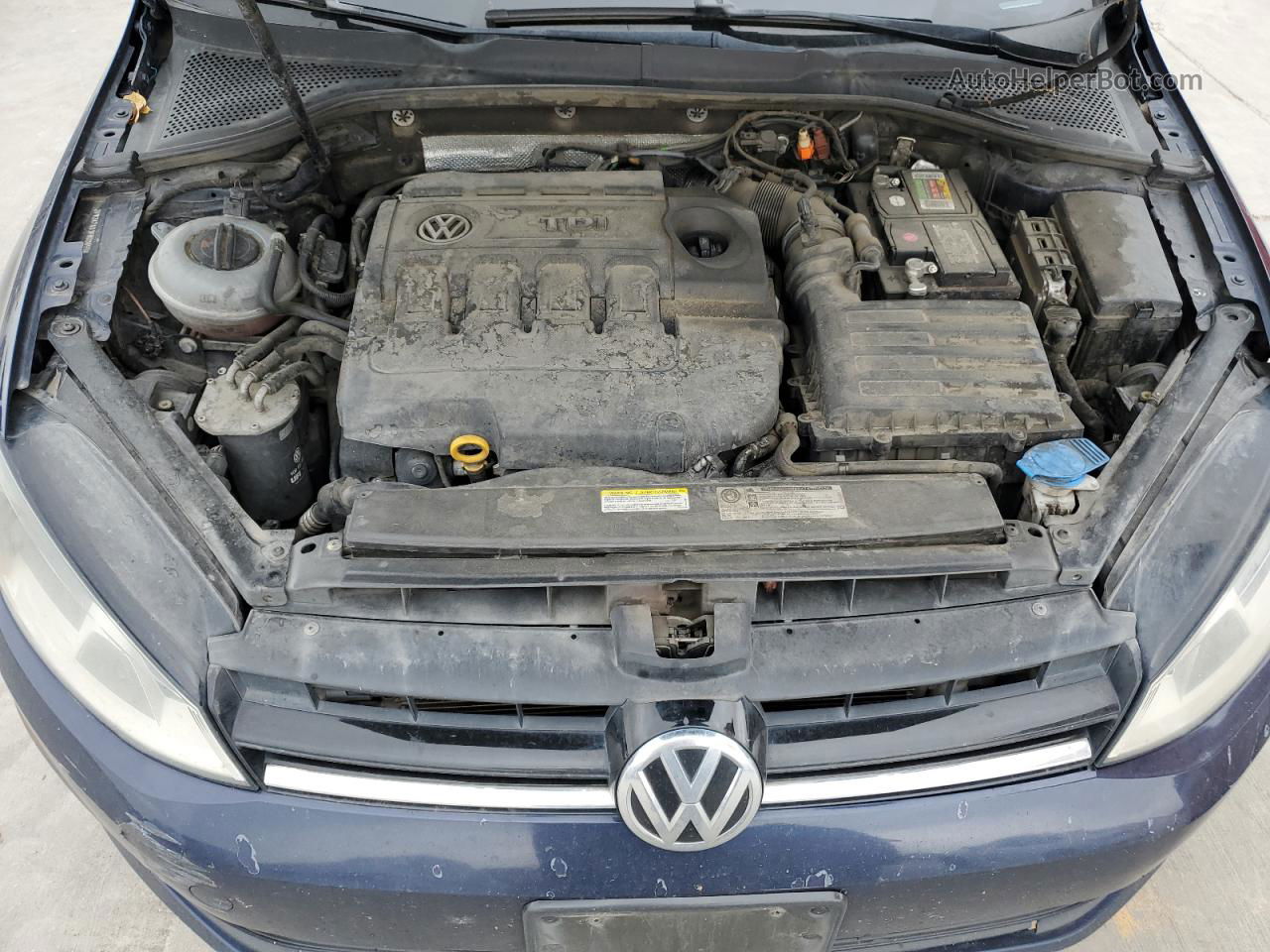 2015 Volkswagen Golf Tdi Синий vin: 3VW2A7AU1FM036556