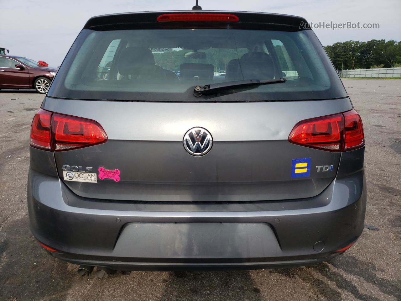 2015 Volkswagen Golf Tdi Gray vin: 3VW2A7AU1FM072604