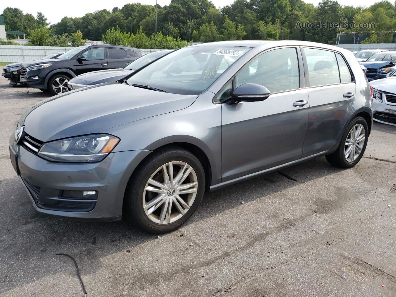 2015 Volkswagen Golf Tdi Серый vin: 3VW2A7AU1FM072604