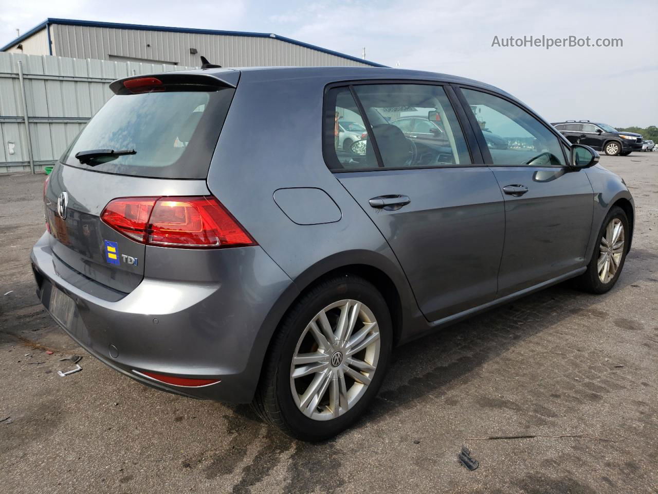 2015 Volkswagen Golf Tdi Gray vin: 3VW2A7AU1FM072604