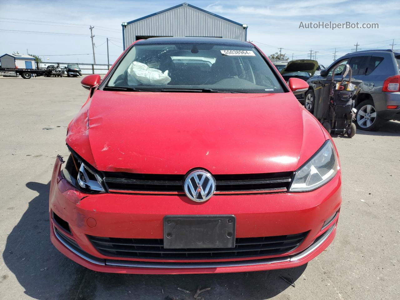 2015 Volkswagen Golf Tdi Red vin: 3VW2A7AU2FM060171