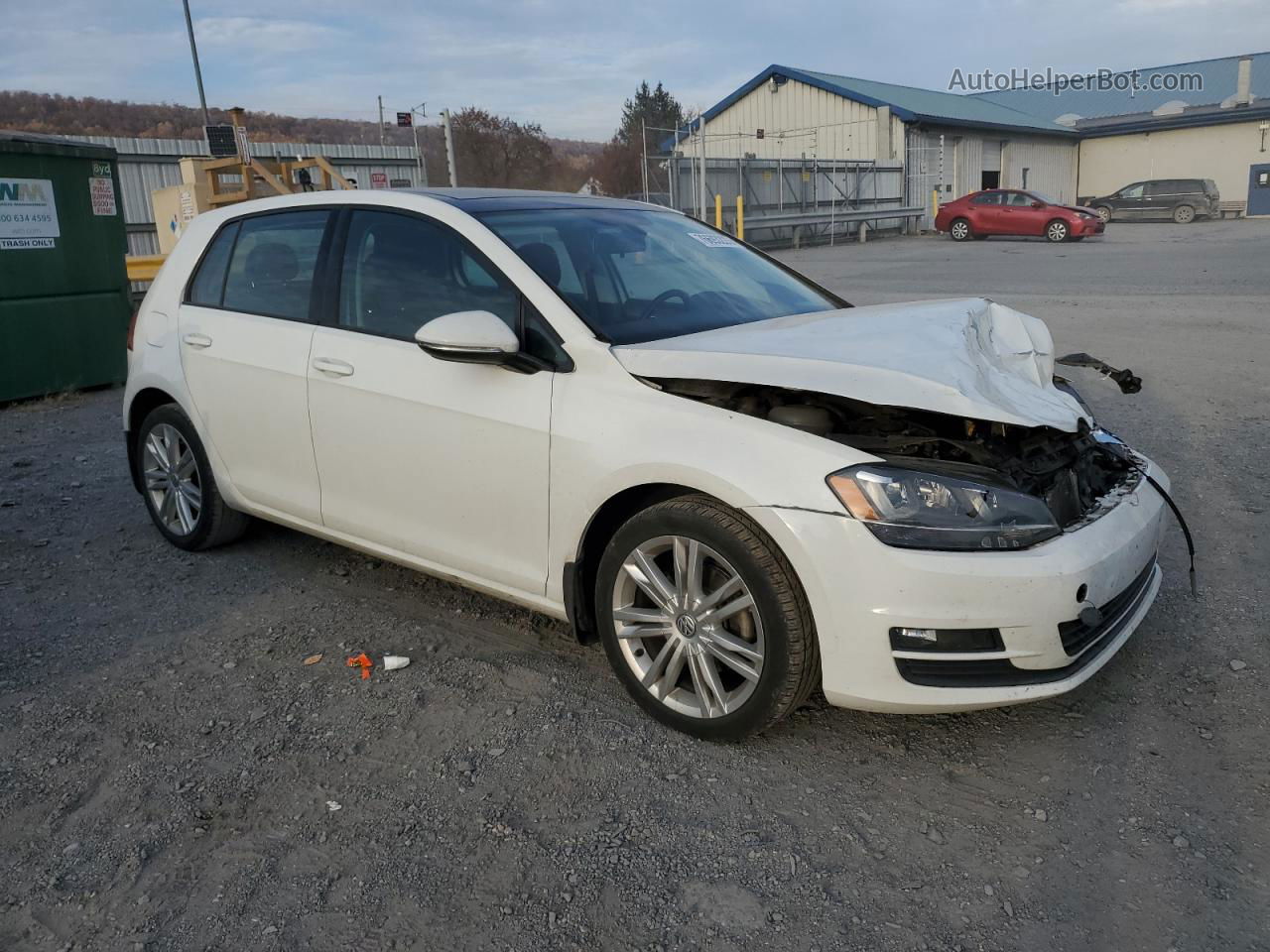 2015 Volkswagen Golf Tdi White vin: 3VW2A7AU3FM036672