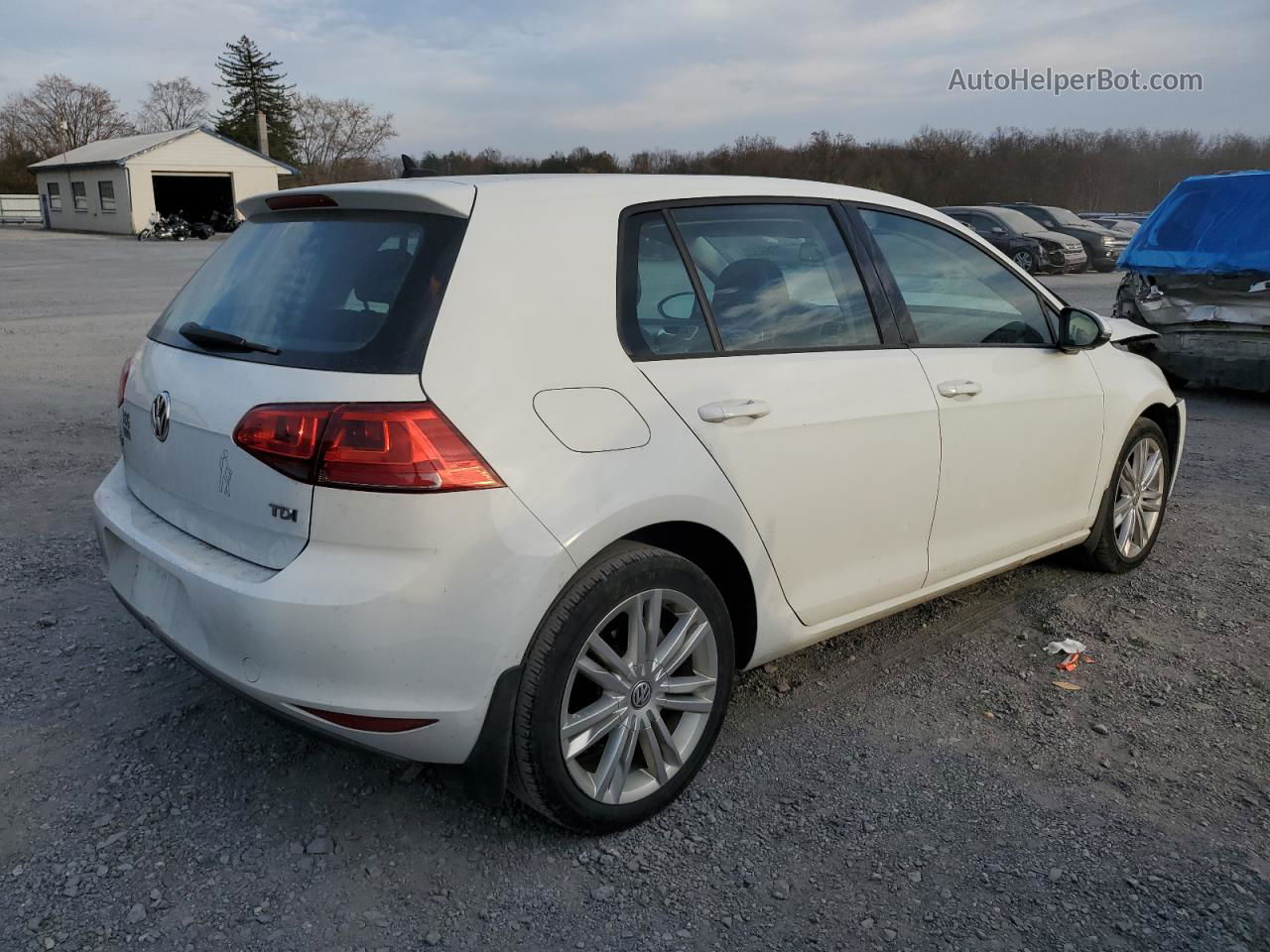 2015 Volkswagen Golf Tdi White vin: 3VW2A7AU3FM036672