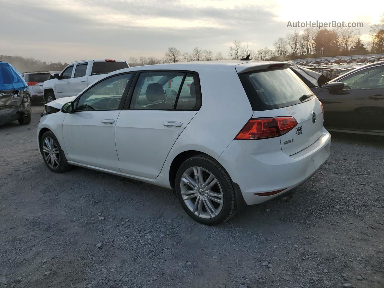 2015 Volkswagen Golf Tdi White vin: 3VW2A7AU3FM036672