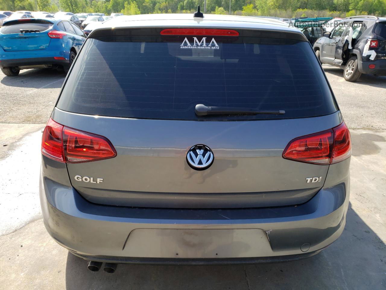 2015 Volkswagen Golf Tdi Silver vin: 3VW2A7AU3FM053066