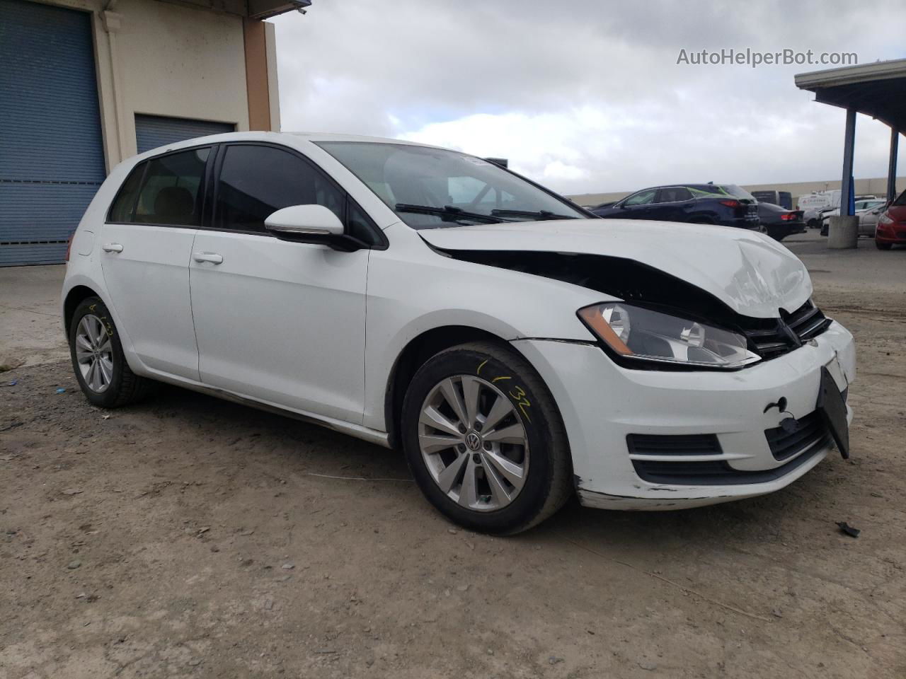 2015 Volkswagen Golf Tdi White vin: 3VW2A7AU3FM082387