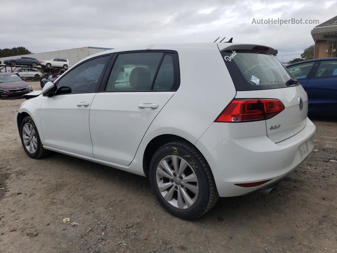 2015 Volkswagen Golf Tdi White vin: 3VW2A7AU3FM082387