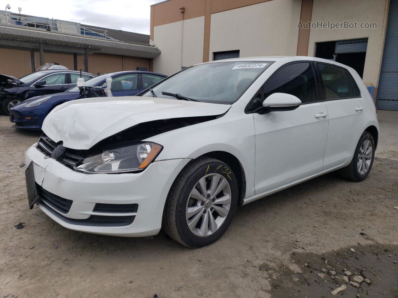 2015 Volkswagen Golf Tdi Белый vin: 3VW2A7AU3FM082387