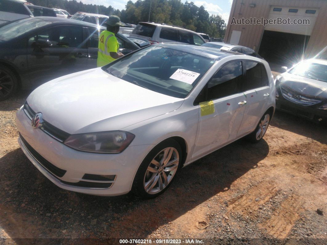 2015 Volkswagen Golf Tdi Sel 4-door White vin: 3VW2A7AU4FM012526