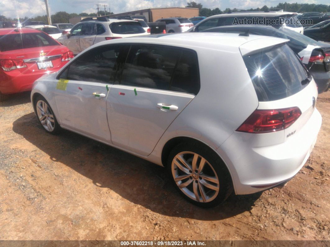 2015 Volkswagen Golf Tdi Sel 4-door White vin: 3VW2A7AU4FM012526