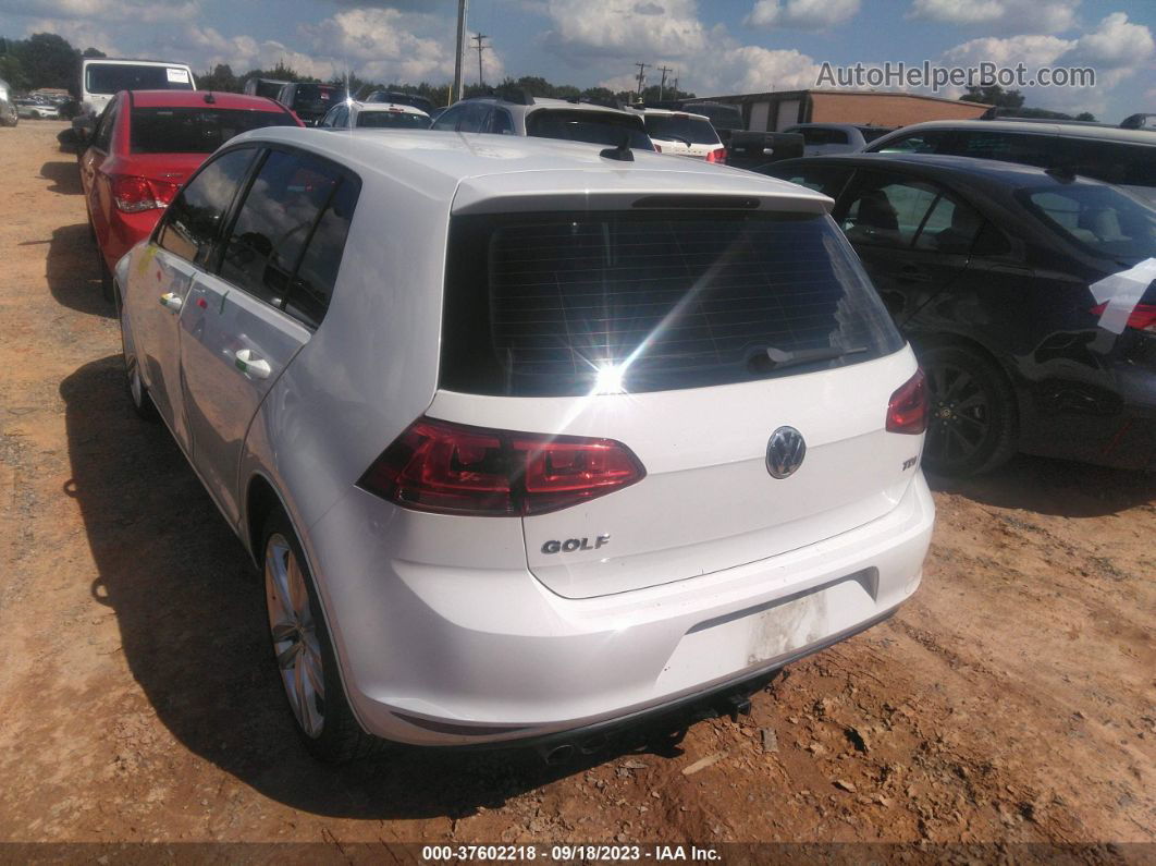 2015 Volkswagen Golf Tdi Sel 4-door White vin: 3VW2A7AU4FM012526