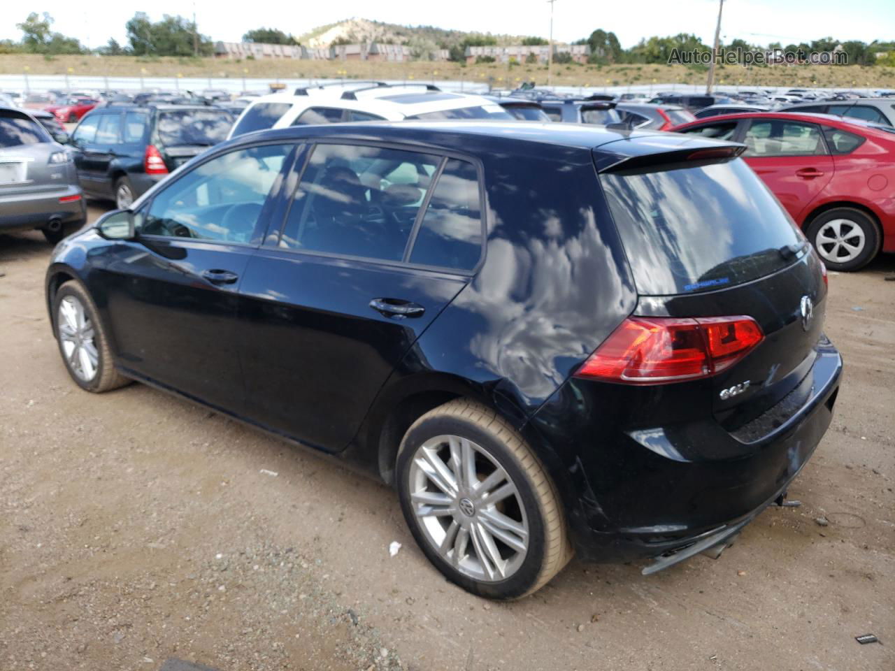 2015 Volkswagen Golf Tdi Black vin: 3VW2A7AU4FM019993