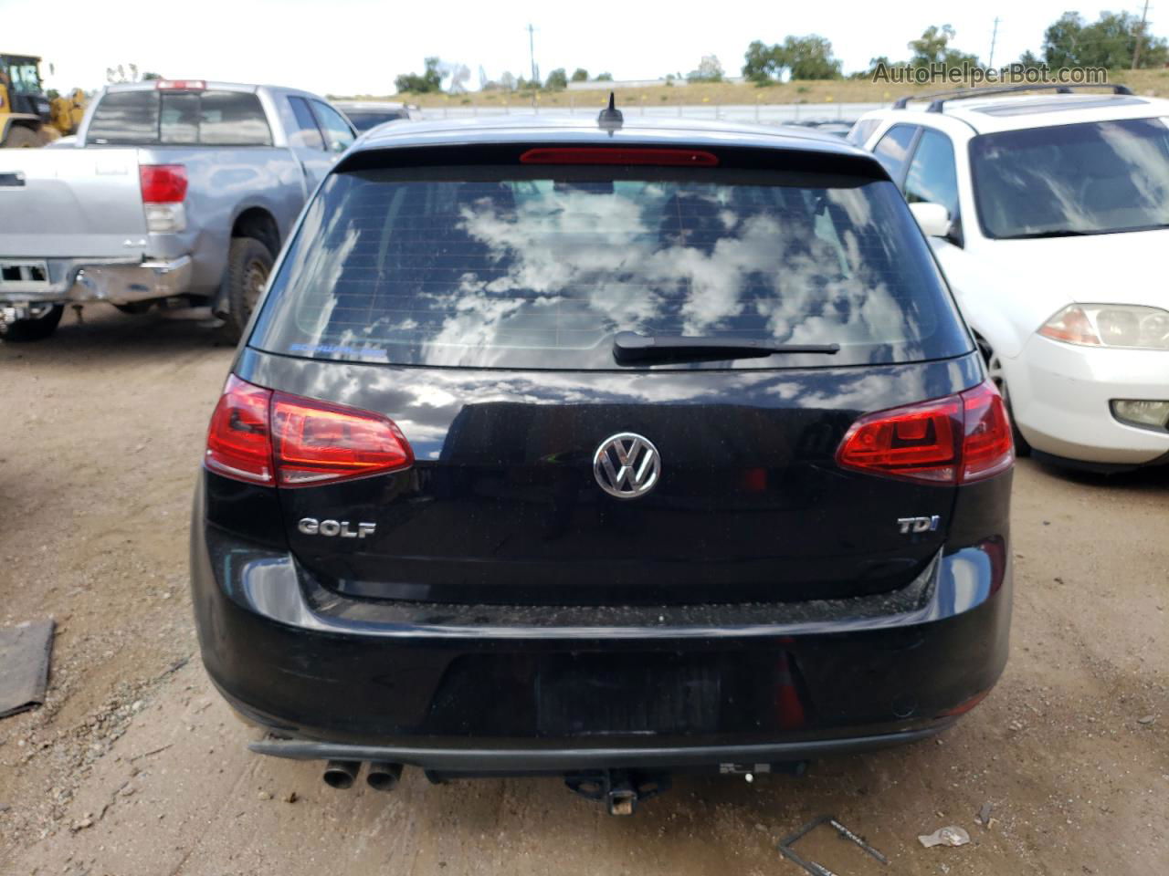 2015 Volkswagen Golf Tdi Black vin: 3VW2A7AU4FM019993