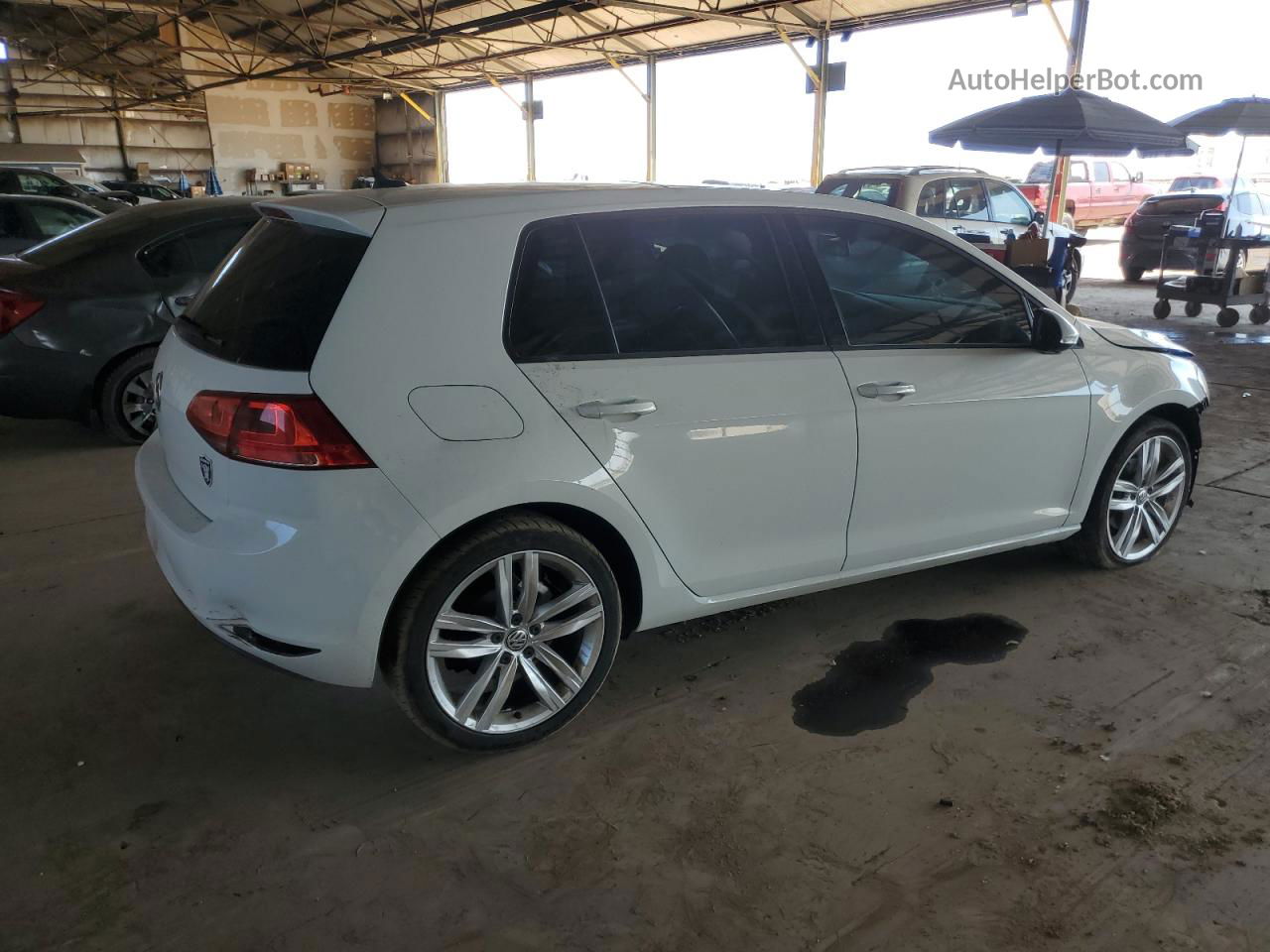 2015 Volkswagen Golf Tdi White vin: 3VW2A7AU4FM023672