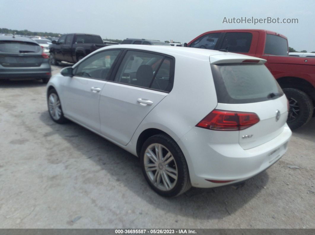 2015 Volkswagen Golf Tdi Se White vin: 3VW2A7AU4FM036941