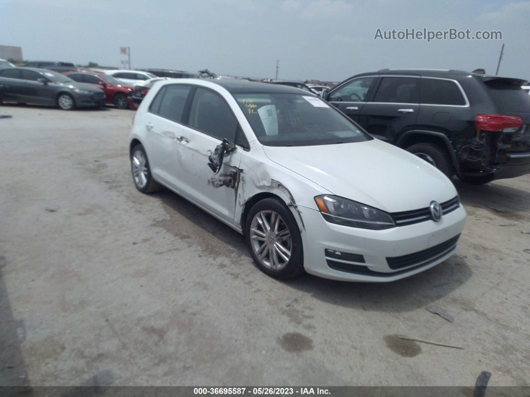 2015 Volkswagen Golf Tdi Se White vin: 3VW2A7AU4FM036941