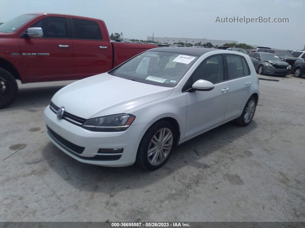 2015 Volkswagen Golf Tdi Se White vin: 3VW2A7AU4FM036941