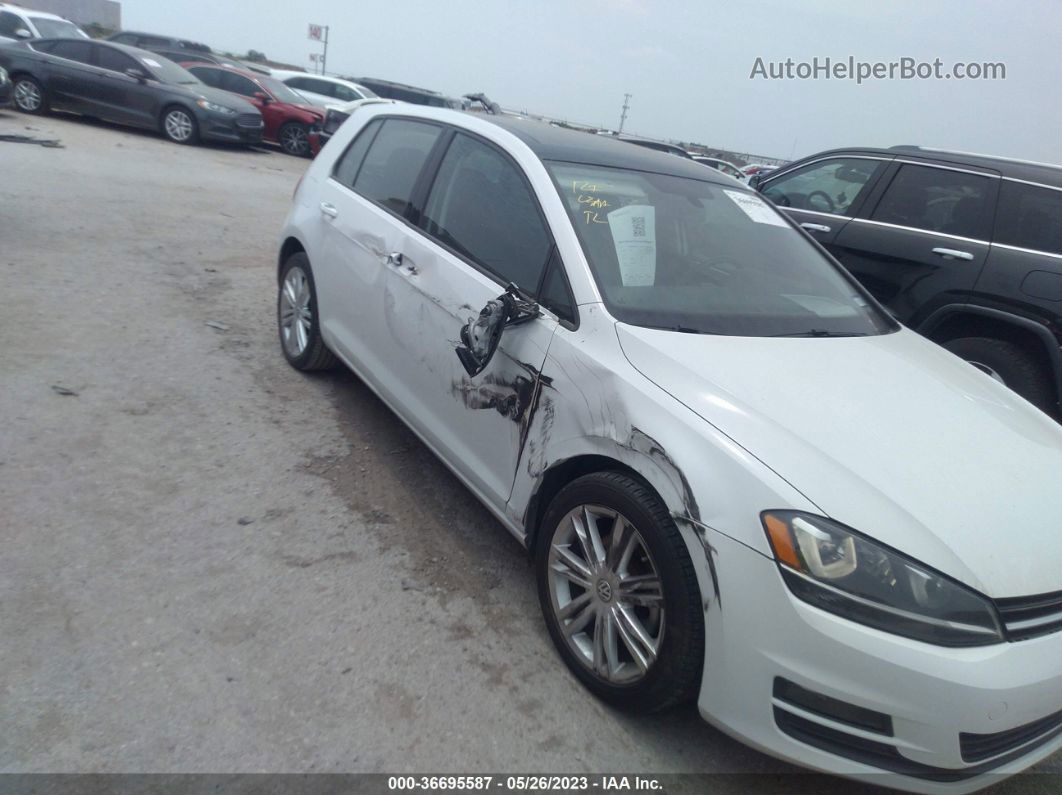 2015 Volkswagen Golf Tdi Se White vin: 3VW2A7AU4FM036941