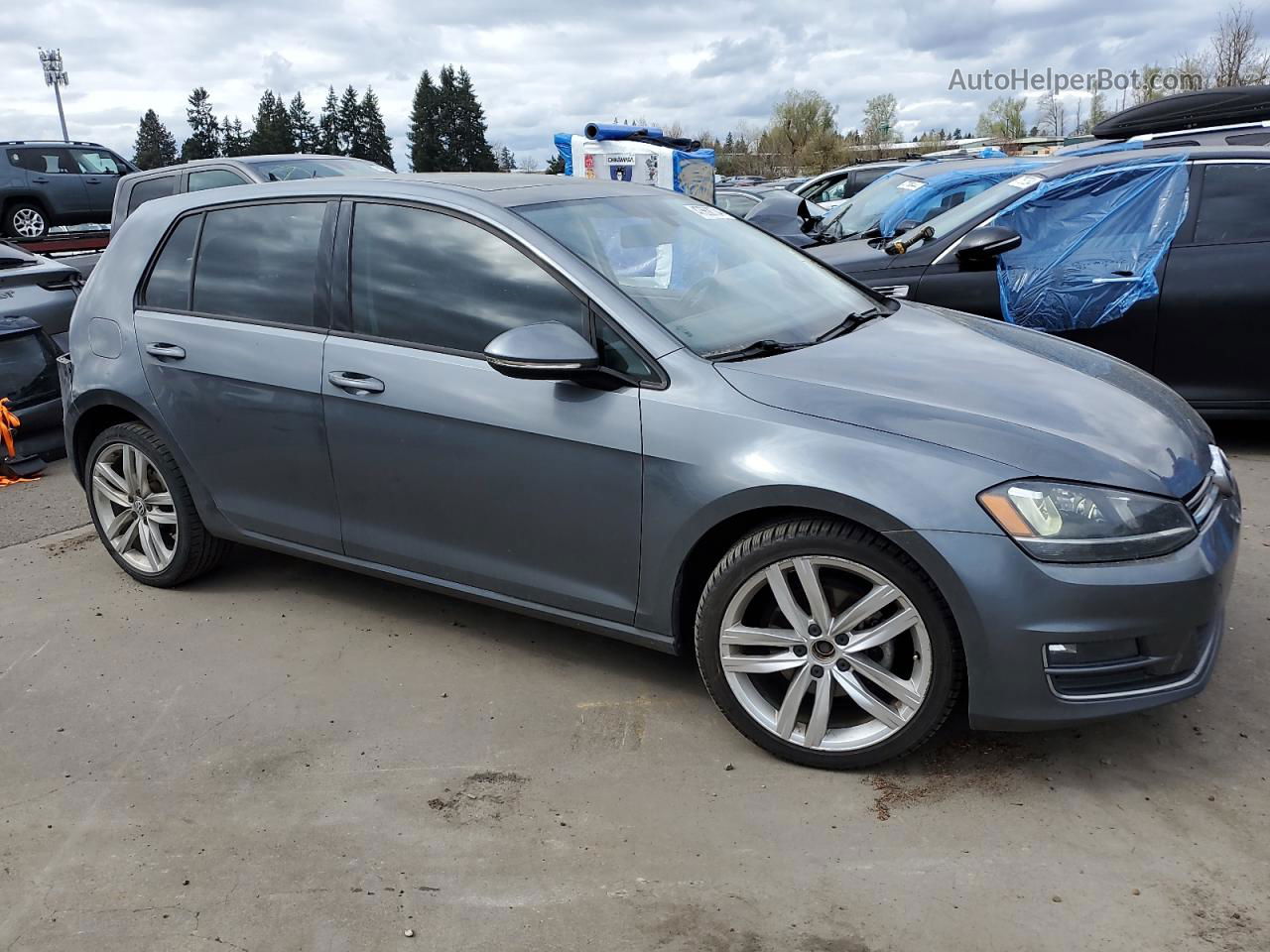 2015 Volkswagen Golf Tdi Серый vin: 3VW2A7AU4FM037264