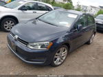 2015 Volkswagen Golf Tdi Sel Dark Blue vin: 3VW2A7AU4FM069714