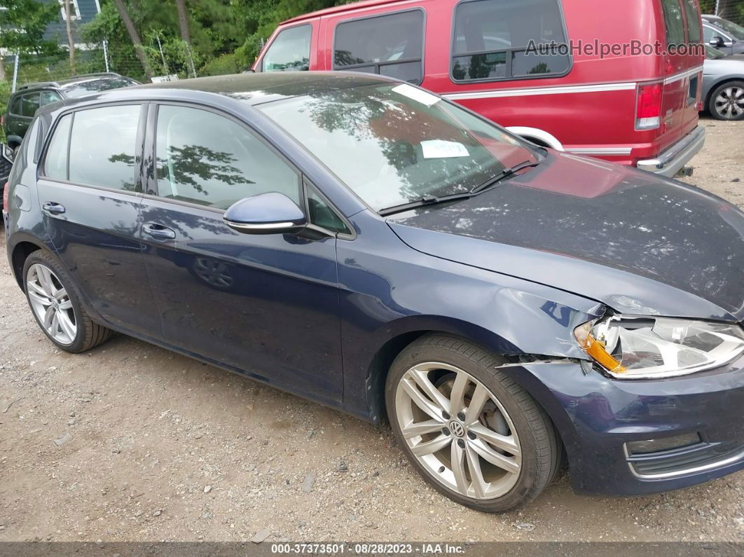 2015 Volkswagen Golf Tdi Sel Dark Blue vin: 3VW2A7AU4FM069714