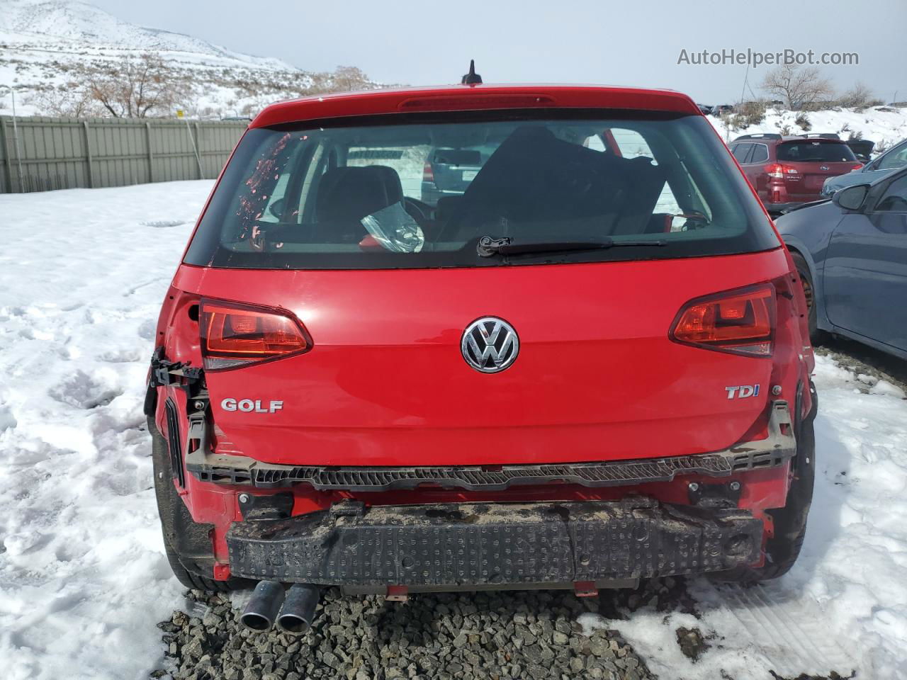 2015 Volkswagen Golf Tdi Red vin: 3VW2A7AU4FM100797