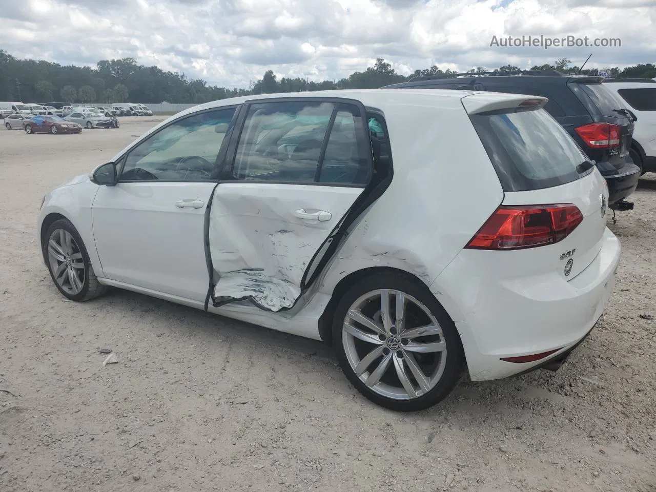 2015 Volkswagen Golf Tdi White vin: 3VW2A7AU5FM013281