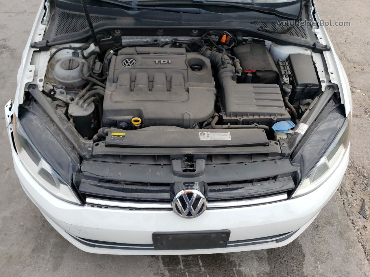 2015 Volkswagen Golf Tdi Белый vin: 3VW2A7AU5FM023793