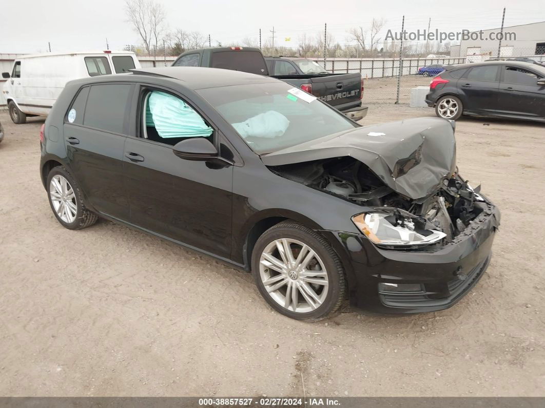 2015 Volkswagen Golf Tdi Se 4-door Black vin: 3VW2A7AU5FM032803