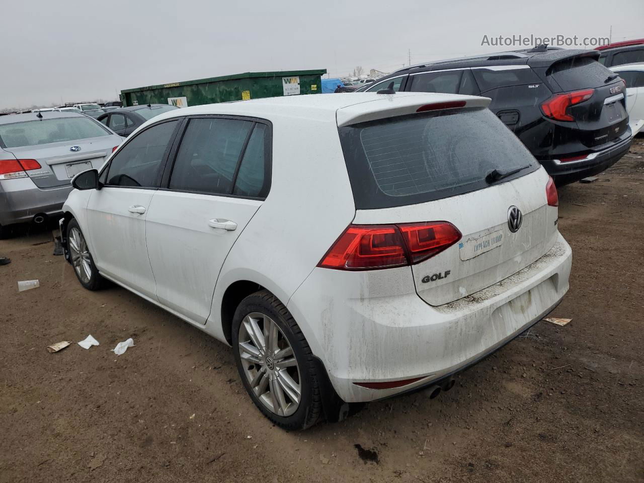 2015 Volkswagen Golf Tdi White vin: 3VW2A7AU5FM066272