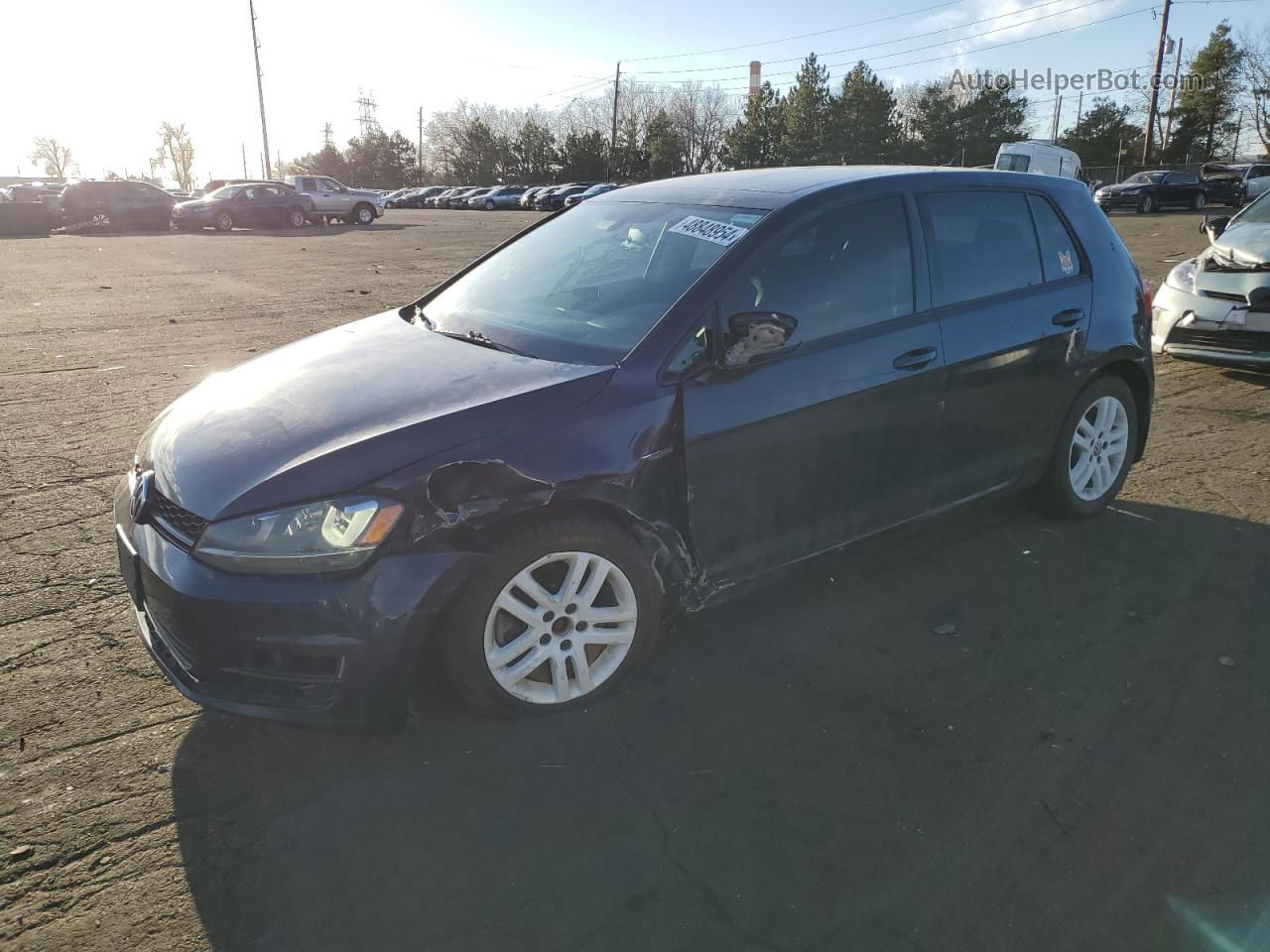 2015 Volkswagen Golf Tdi Blue vin: 3VW2A7AU5FM079880