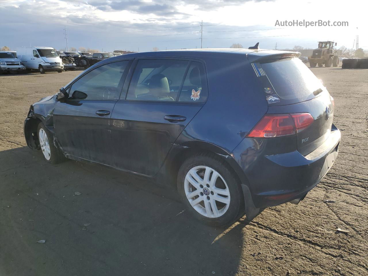 2015 Volkswagen Golf Tdi Синий vin: 3VW2A7AU5FM079880