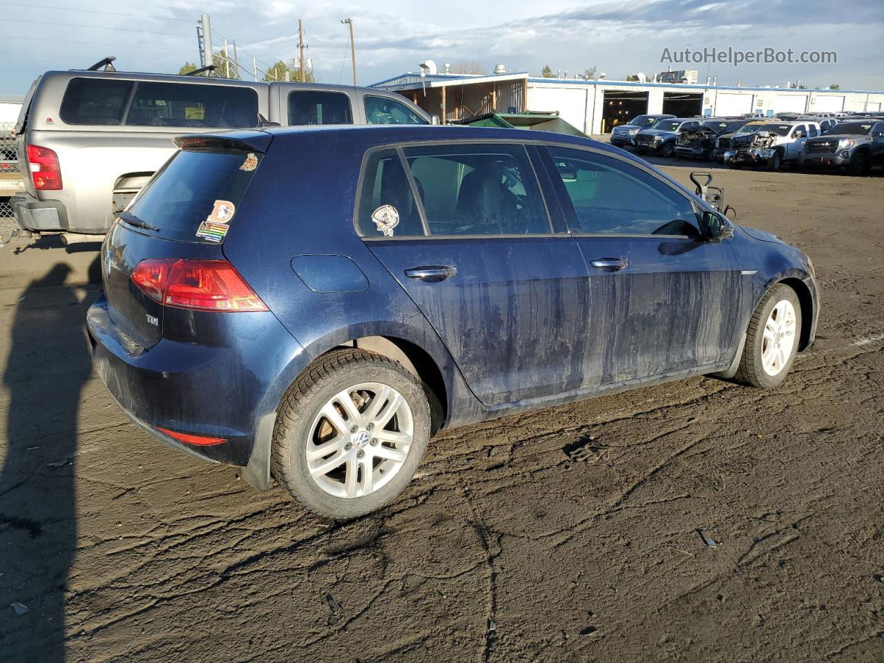 2015 Volkswagen Golf Tdi Blue vin: 3VW2A7AU5FM079880