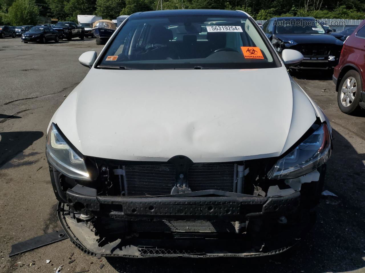 2015 Volkswagen Golf Tdi White vin: 3VW2A7AU6FM037539