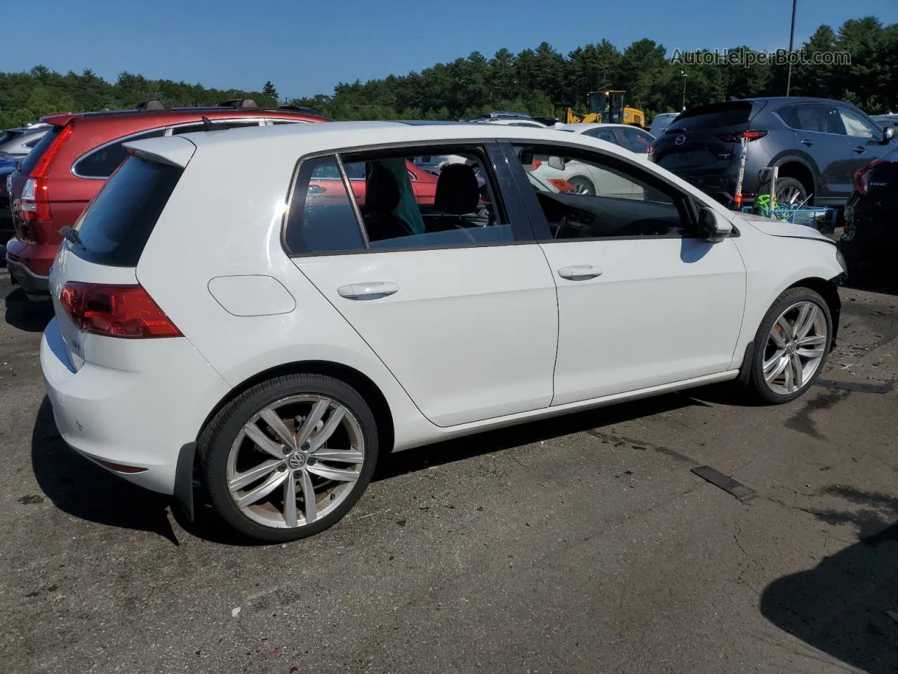 2015 Volkswagen Golf Tdi White vin: 3VW2A7AU6FM037539