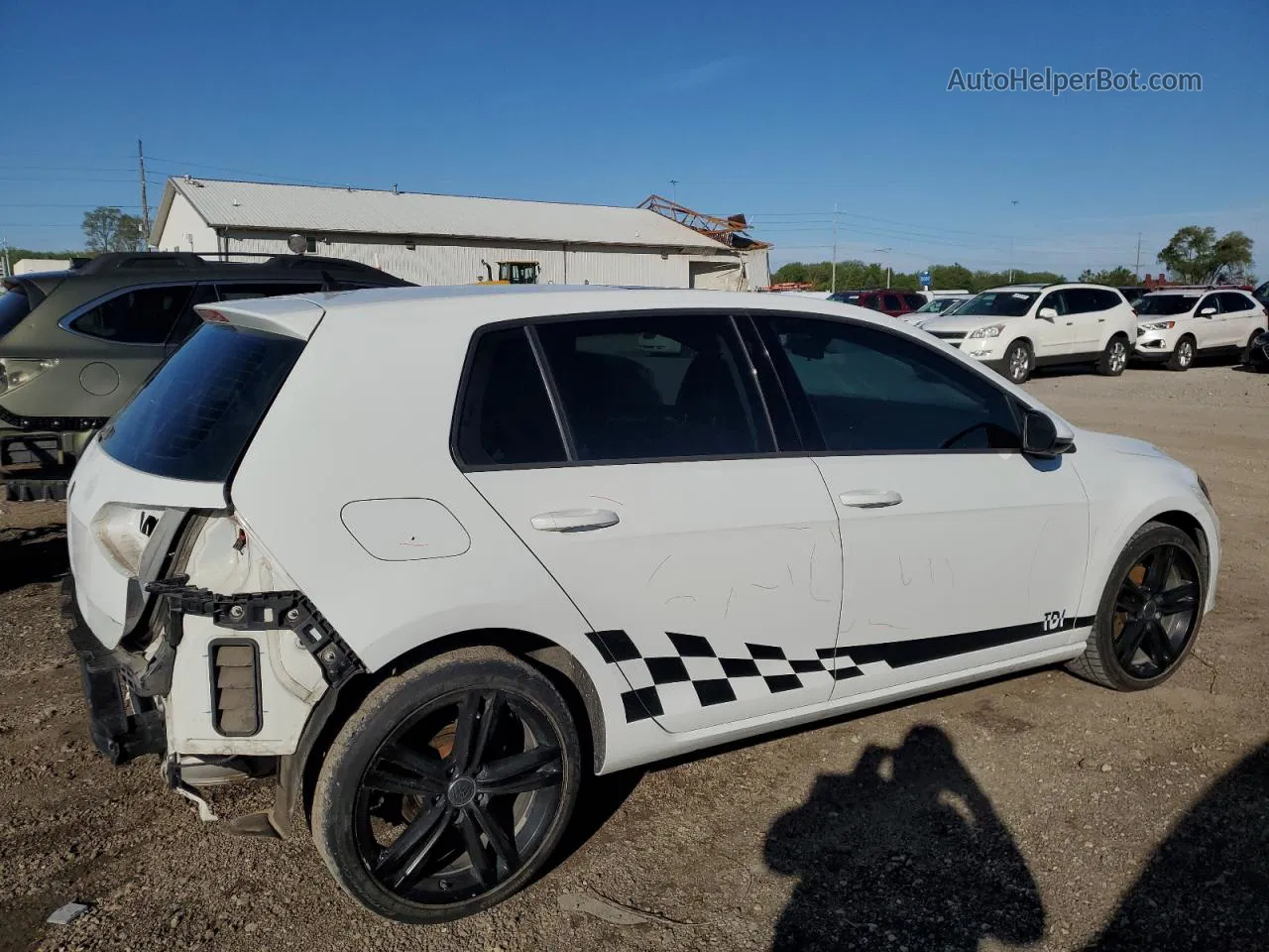 2015 Volkswagen Golf Tdi White vin: 3VW2A7AU8FM028051