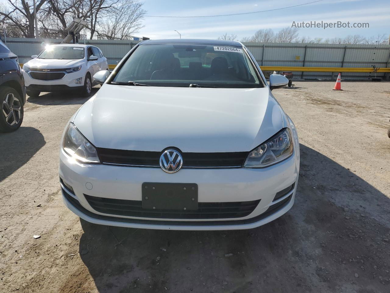 2015 Volkswagen Golf Tdi White vin: 3VW2A7AU8FM070798