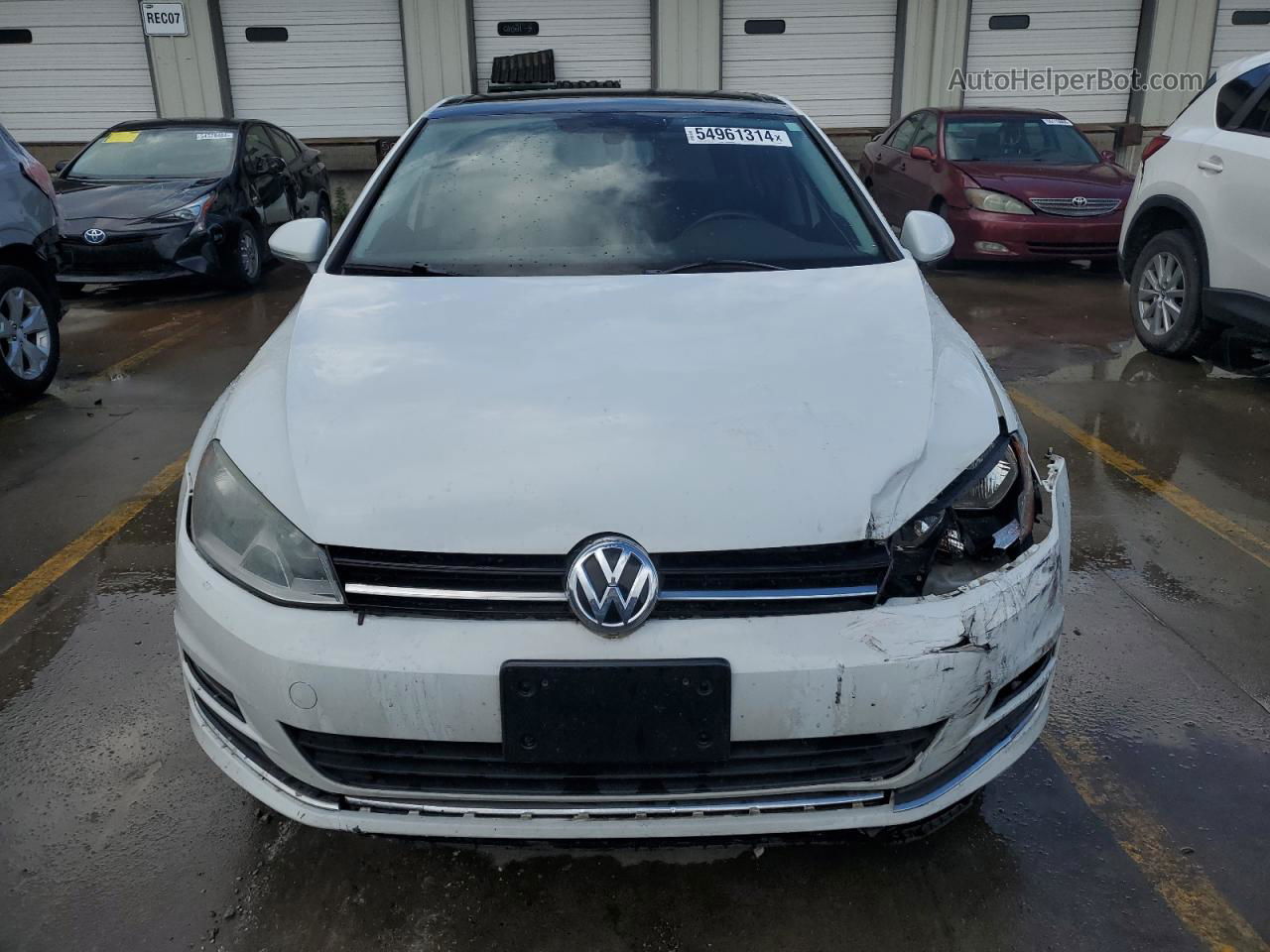 2015 Volkswagen Golf Tdi White vin: 3VW2A7AU9FM012456