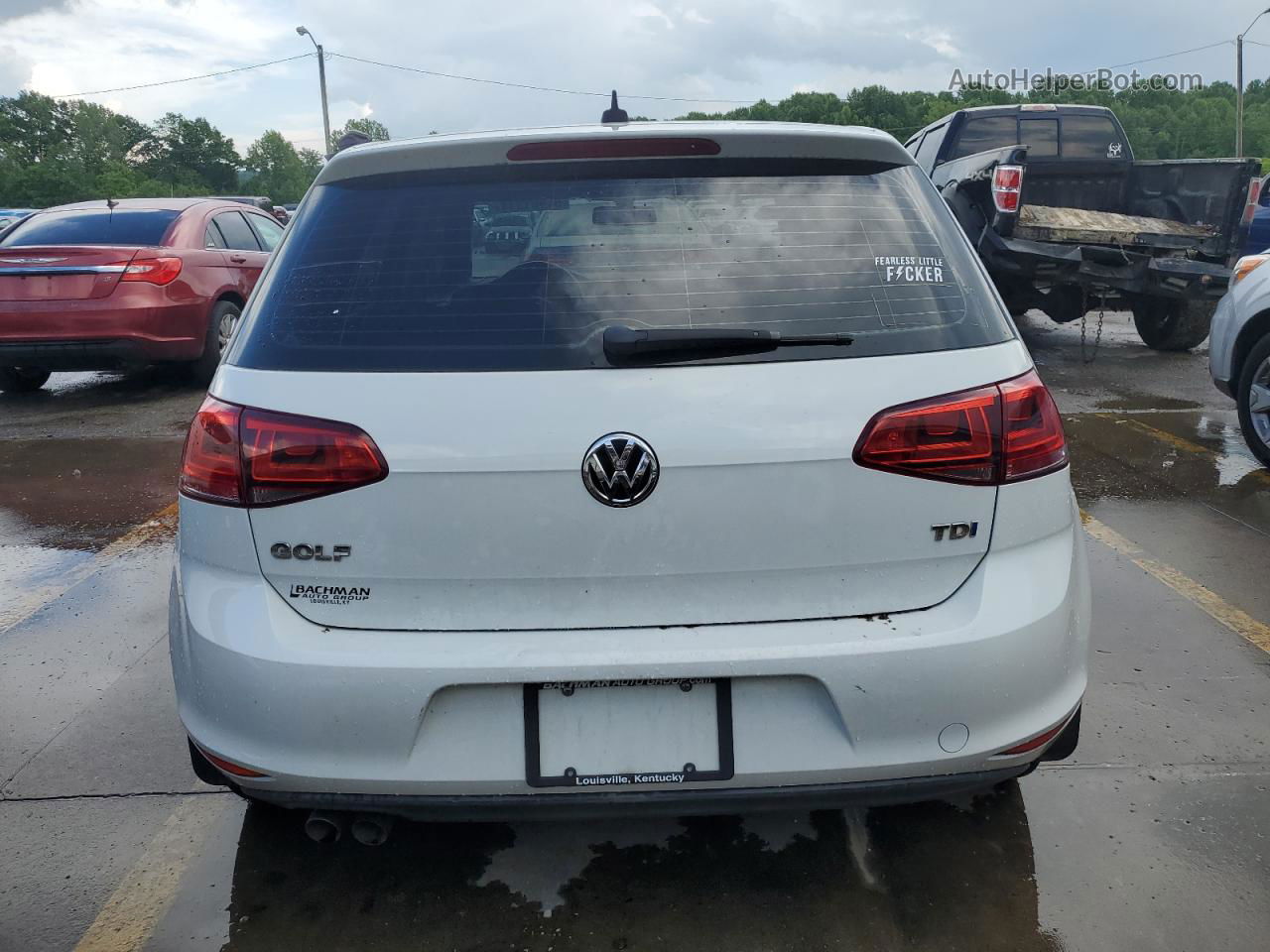 2015 Volkswagen Golf Tdi White vin: 3VW2A7AU9FM012456