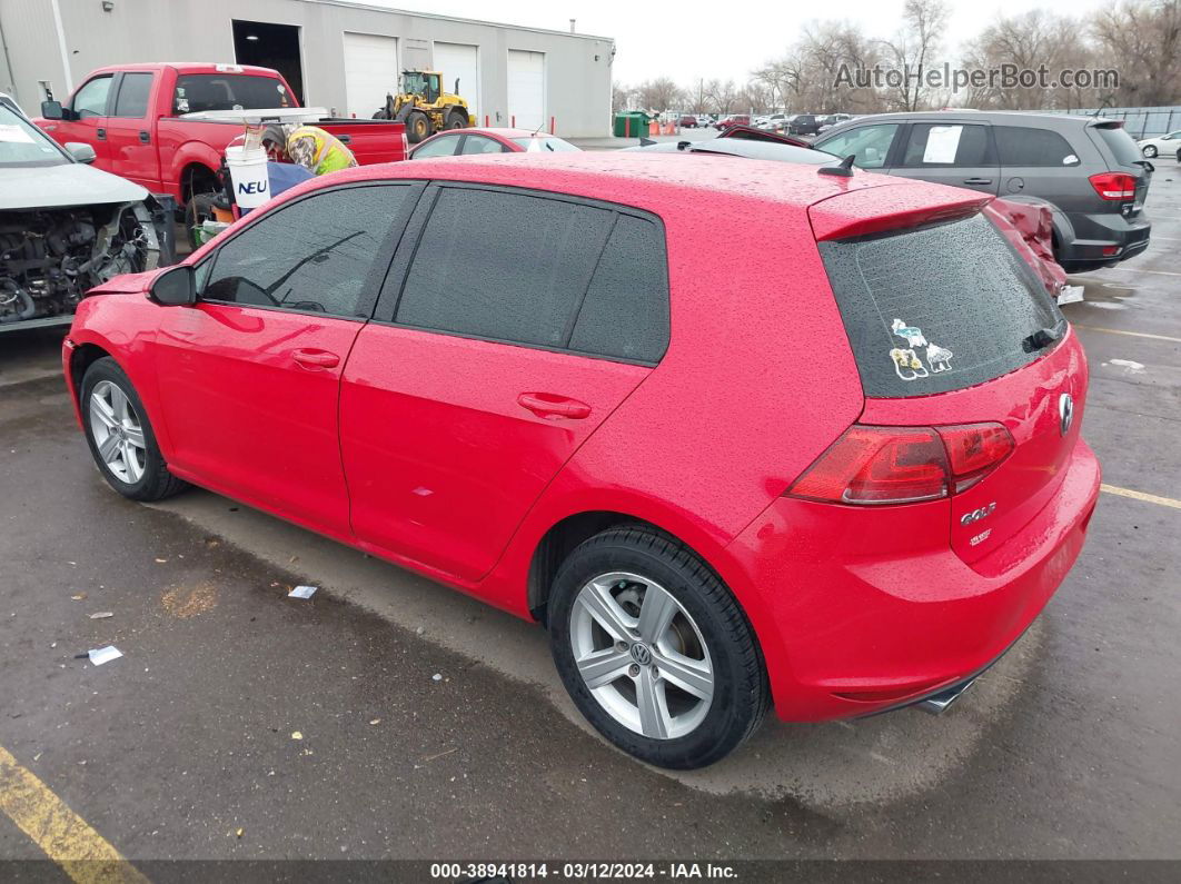 2015 Volkswagen Golf Tdi S 4-door Красный vin: 3VW2A7AU9FM064427