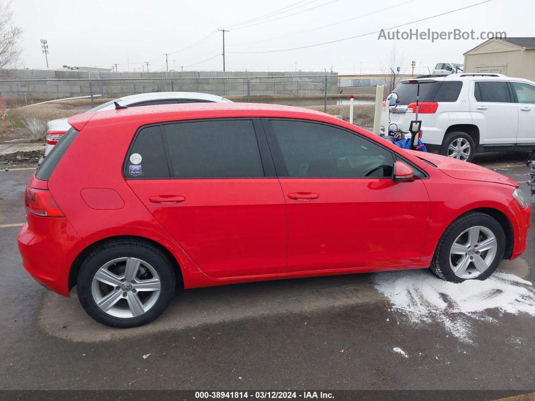 2015 Volkswagen Golf Tdi S 4-door Красный vin: 3VW2A7AU9FM064427