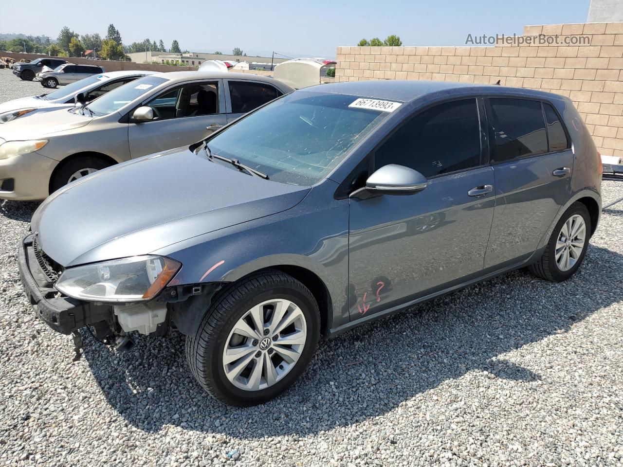 2015 Volkswagen Golf Tdi Gray vin: 3VW2A7AU9FM089084