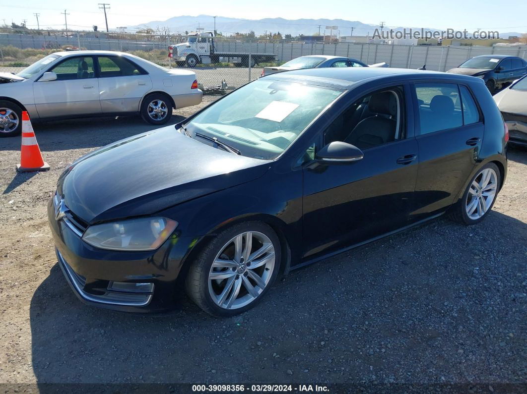 2015 Volkswagen Golf Tdi Sel 4-door Черный vin: 3VW2A7AUXFM012157