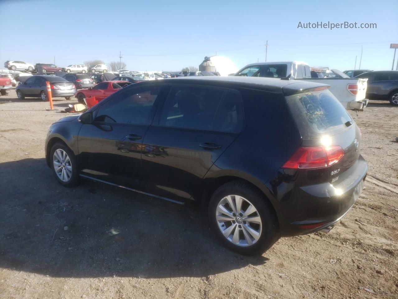 2015 Volkswagen Golf Tdi Black vin: 3VW2A7AUXFM027970