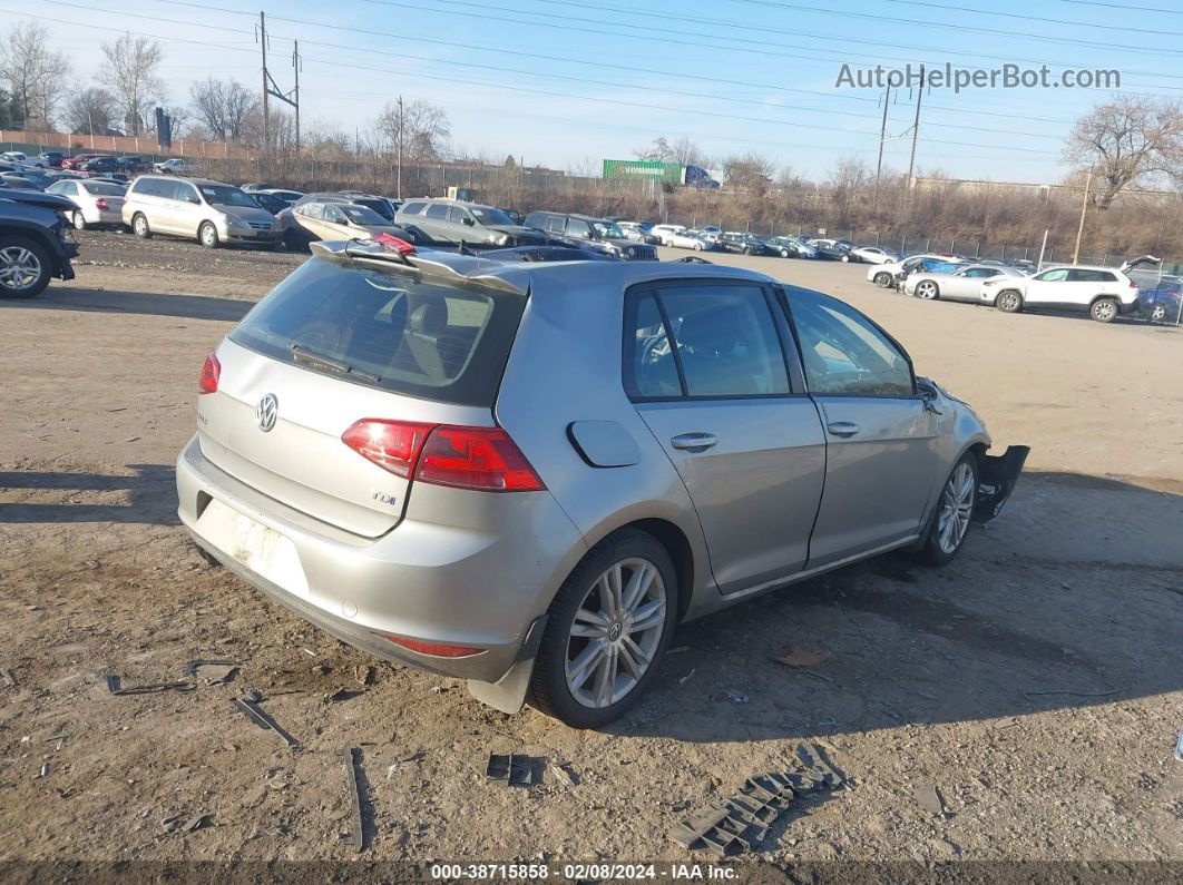 2015 Volkswagen Golf Tdi Se 4-door Silver vin: 3VW2A7AUXFM034420