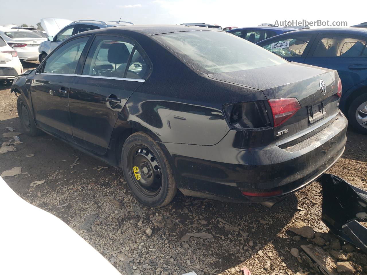 2017 Volkswagen Jetta S Black vin: 3VW2B7AJ0HM236897