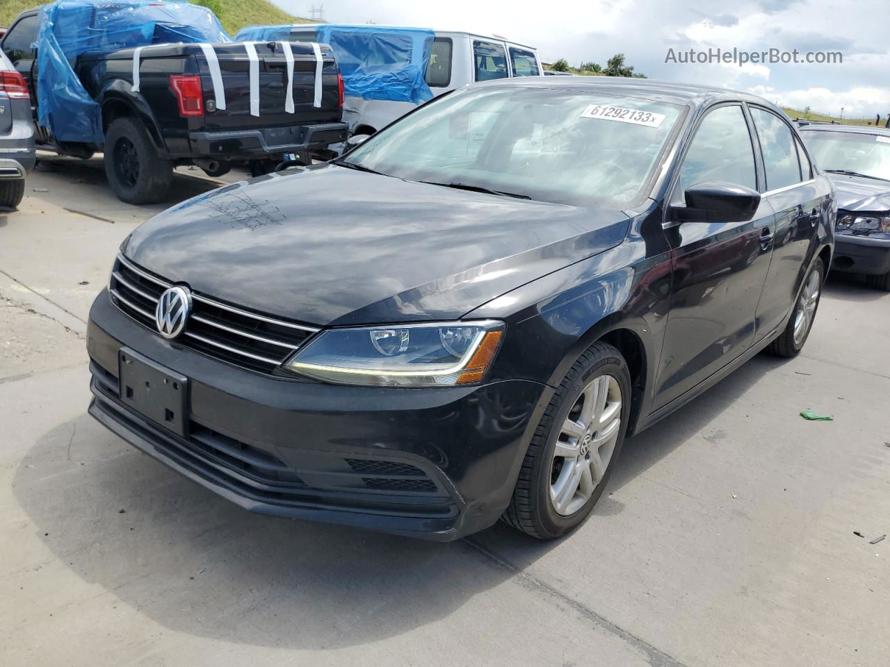 2017 Volkswagen Jetta S Black vin: 3VW2B7AJ0HM247236