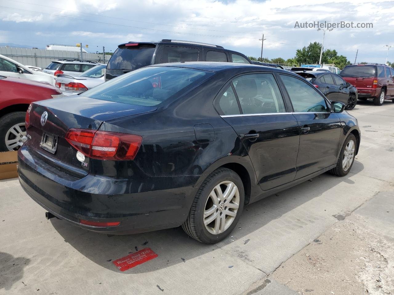 2017 Volkswagen Jetta S Black vin: 3VW2B7AJ0HM247236