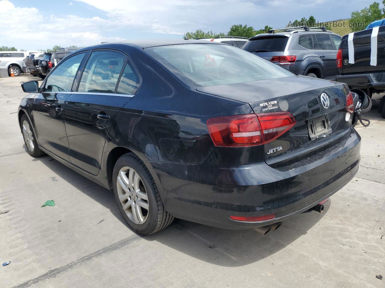 2017 Volkswagen Jetta S Черный vin: 3VW2B7AJ0HM247236