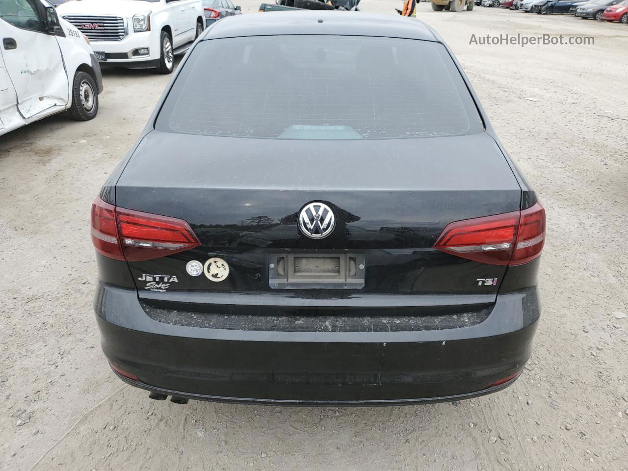 2017 Volkswagen Jetta S Black vin: 3VW2B7AJ0HM396844